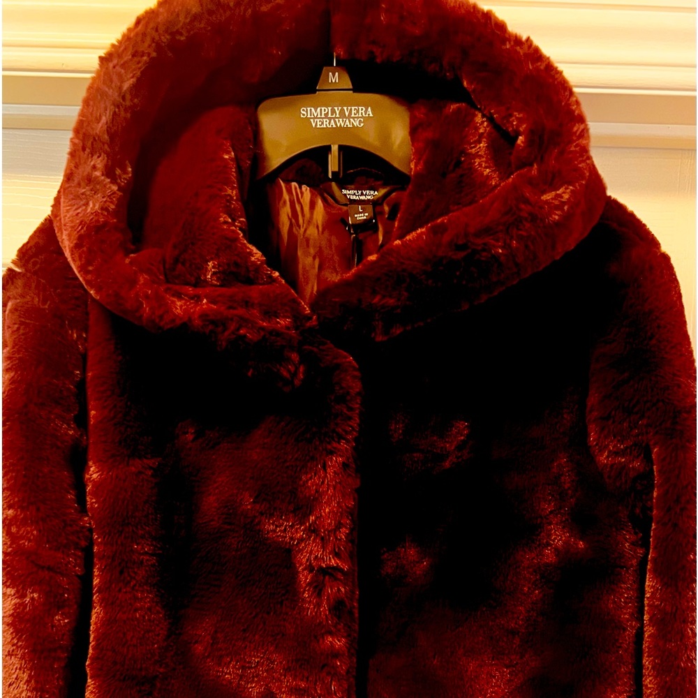 Simply Vera Faux Fur hooded jacket.